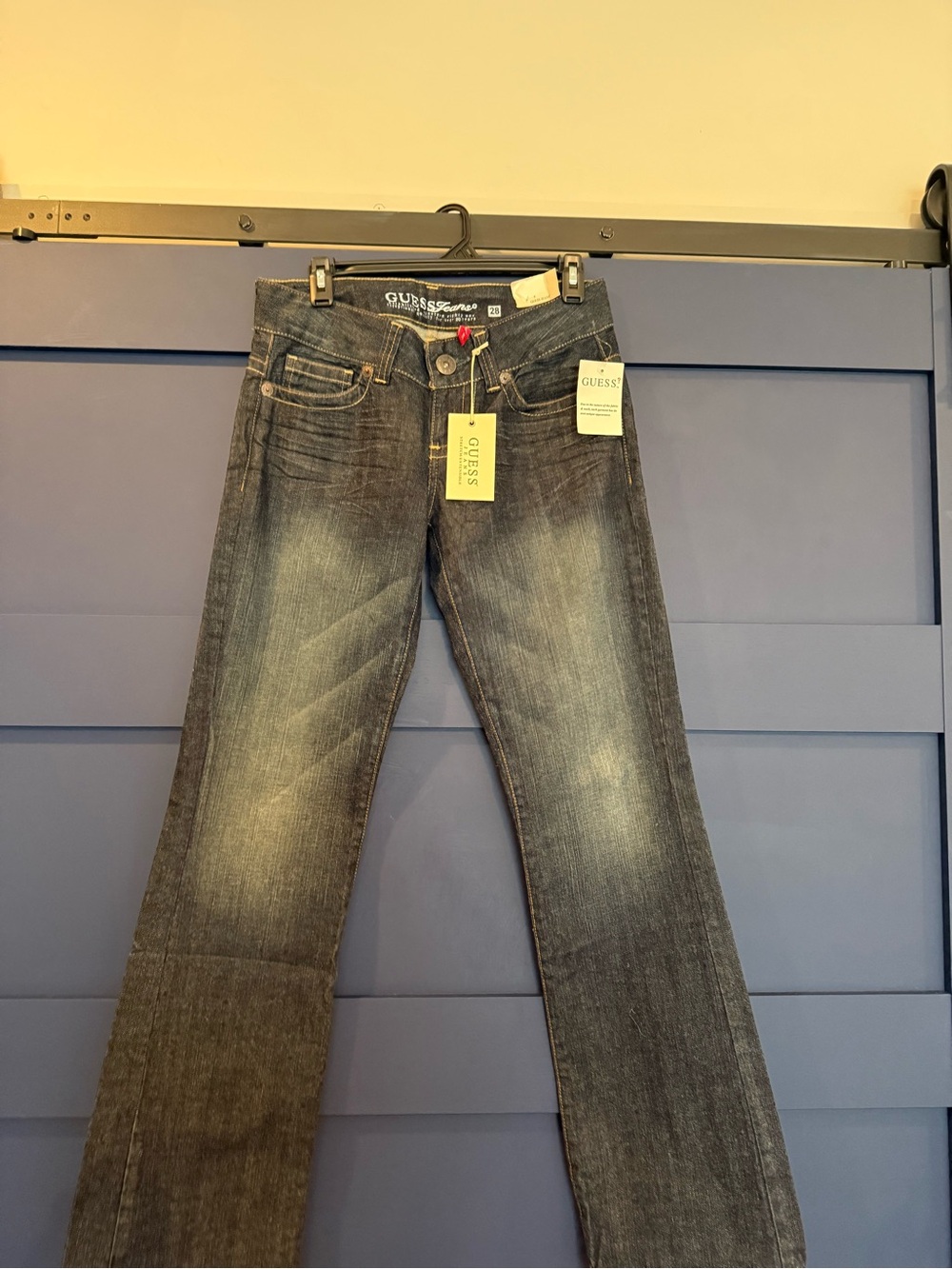 Guess Women’s Boot-Cut Jeans in Faded Dark Blue